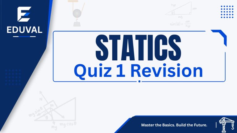 Statics – Quiz 1 Revision